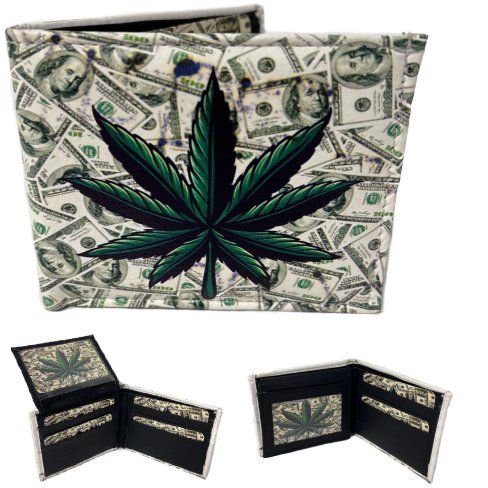 6 Pieces of Vegan Leather Wallet [bifold] Lg Marijuana/$100