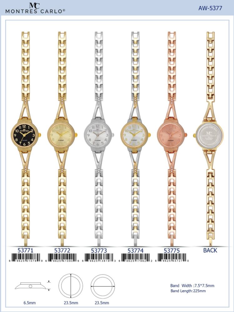 12 pieces of Ladies Watch - 53772 assorted colors