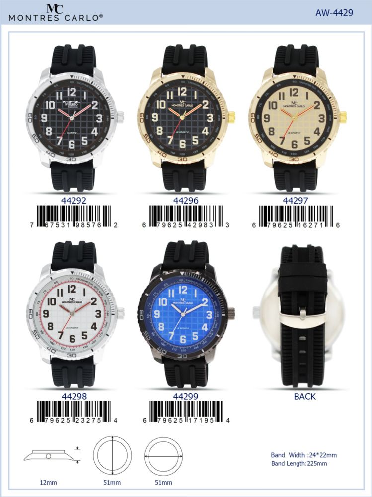 12 pieces Men's Watch - 44297 assorted colors - Men's Watches