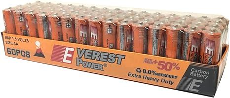 Verest Aa Batteries 60 Piece Pack