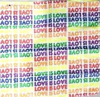 24 Pieces of Rainbow Color Love Is Love Bandana