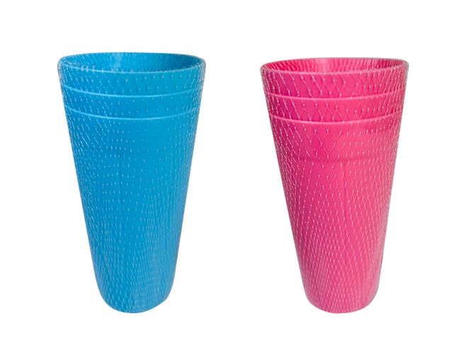 48 Pieces of 3 Piece Tumblers In Pink And Blue