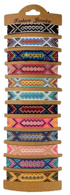 24 Pieces of Wholesale Crochet Bracelet Assorted Design