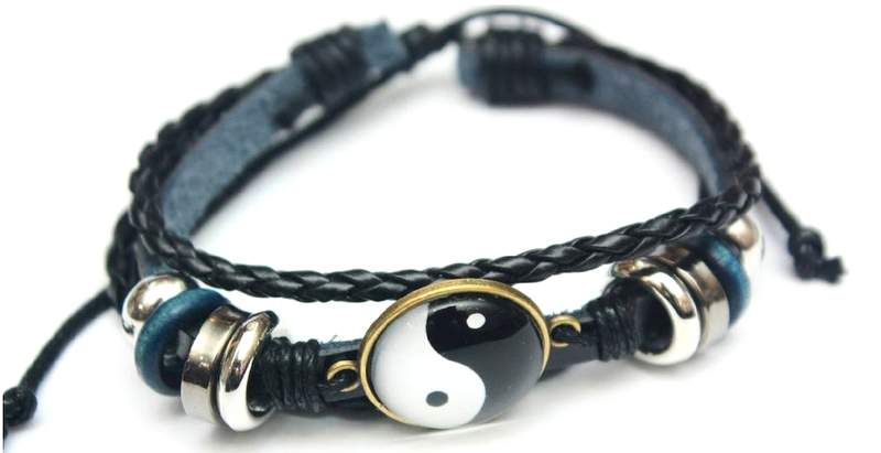 24 Pieces of Wholesale Ying Yang Multi Leather Bracelet