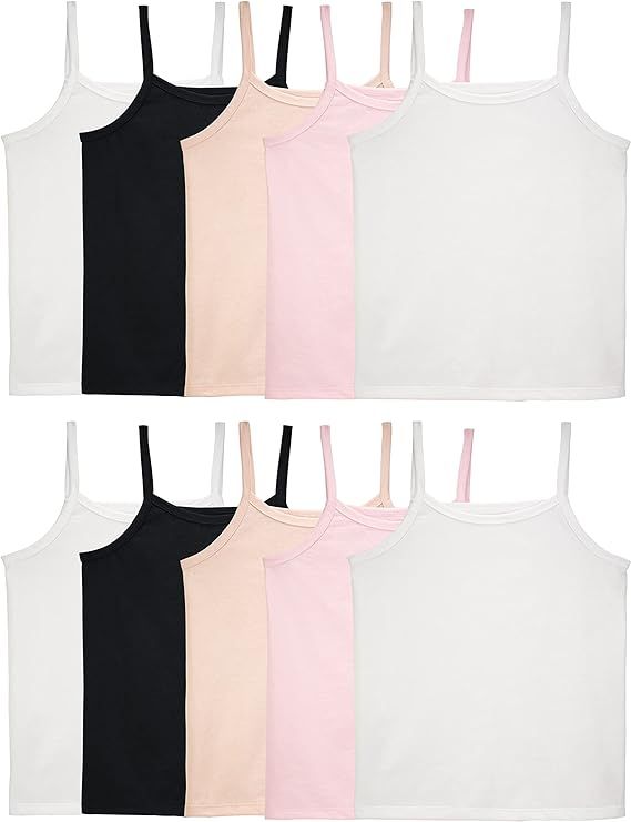 72 Pieces of Girls Cotton Camisole Top In Assorted Colors Size S