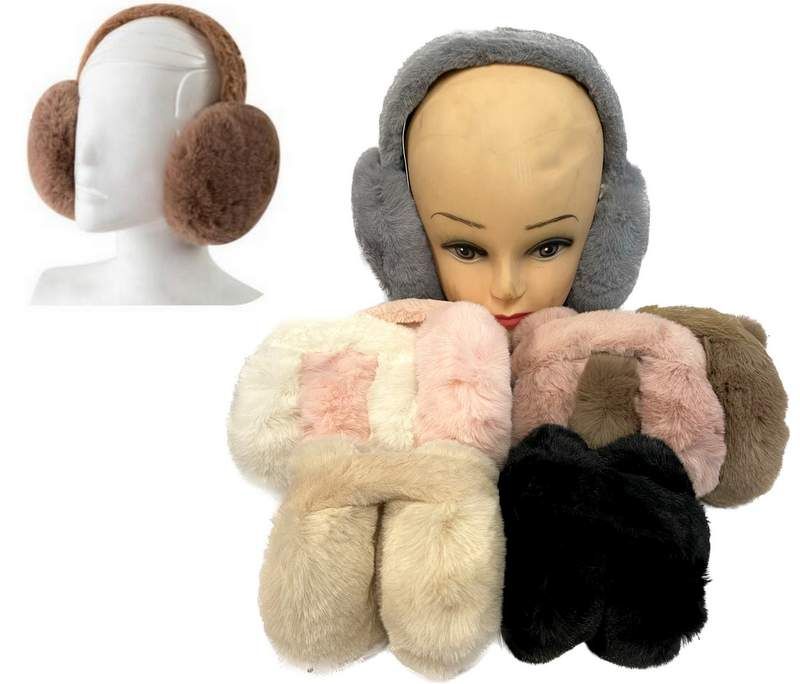 24 Pieces of Wholesale Super Soft Earmuffs with Flapping Ear
