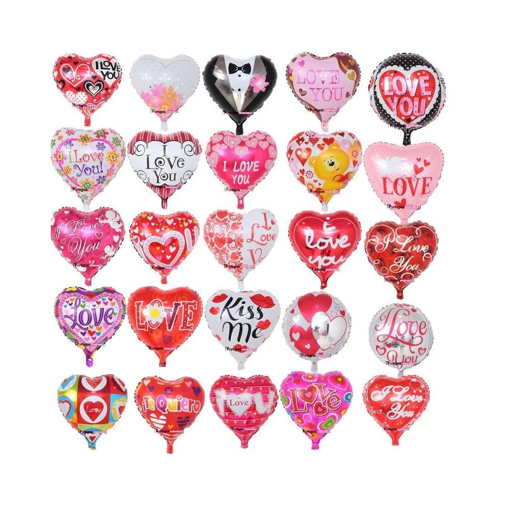 100 Pieces of 18" Valentine Balloons