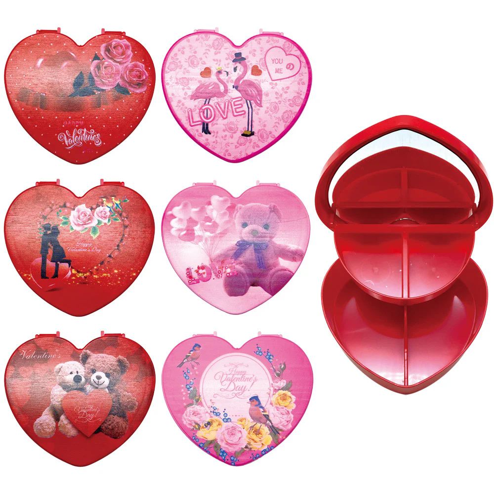 48 Pieces of Heart Shape 2 Layer Gift Box