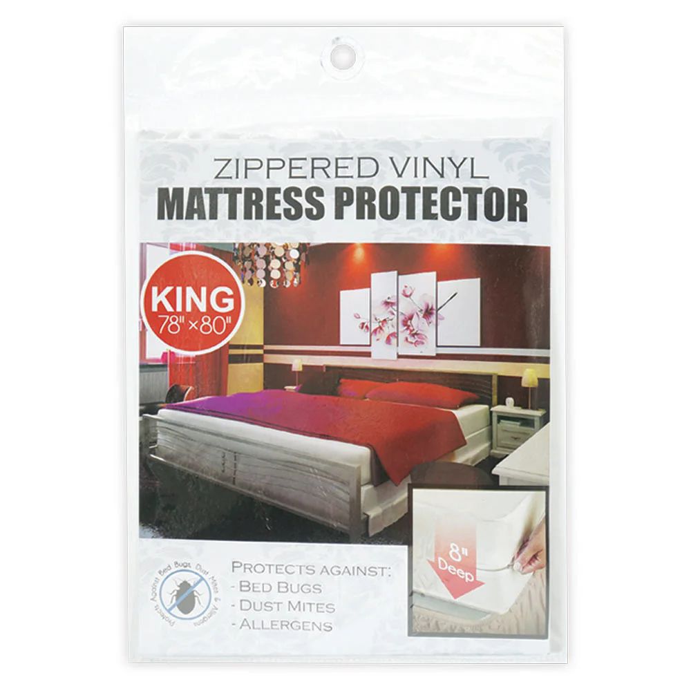 24 Pieces of Zippered Fabric Mattress Cover Protects Against Bed Bugs King Size
