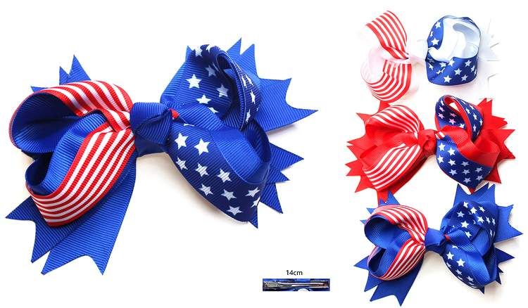 24 Pieces of Wholesale Usa Flag Style Hair Clip