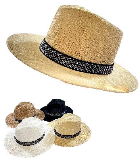24 Pieces of Summer Mesh Black & White Hat Band Cowboy/fedora Hat