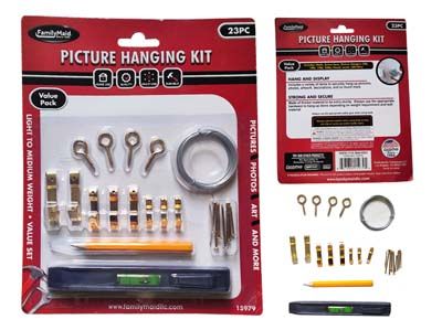 96 Pieces of 23-Piece Picture Hanging Kit