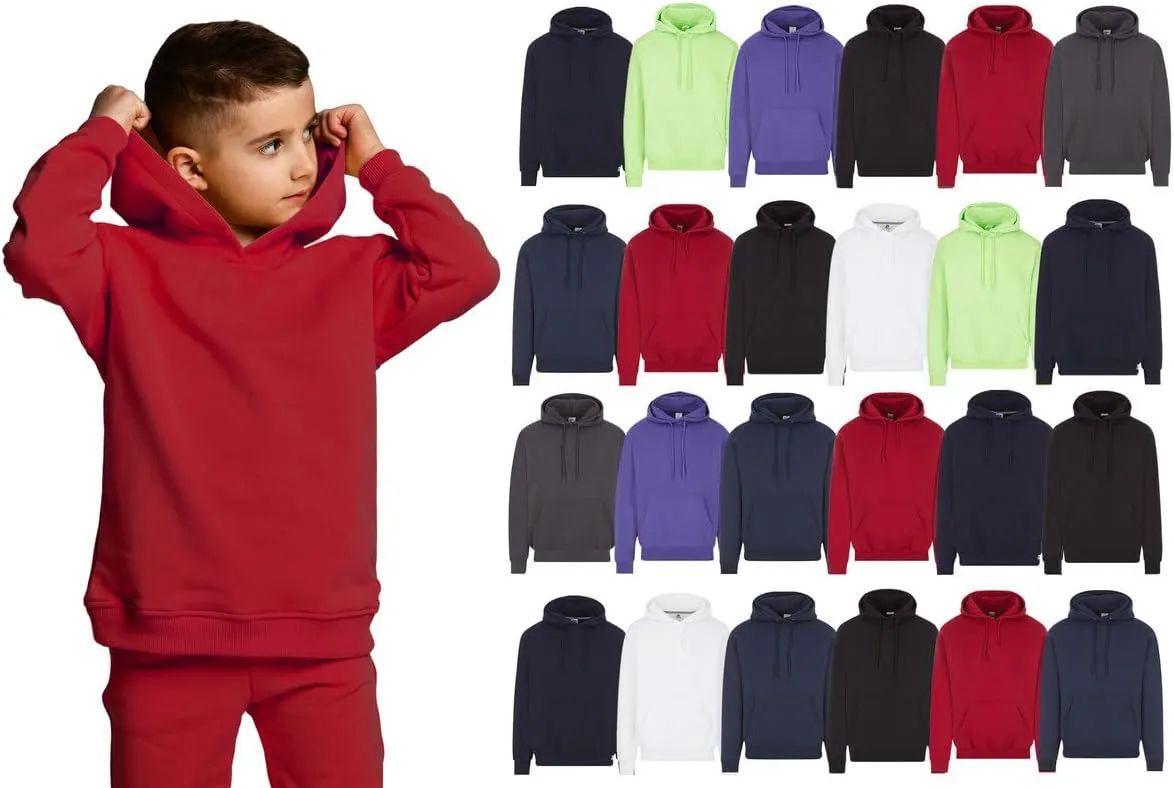12 Pieces of Billionhats Kid's Cotton Hoodie Sweatshirt