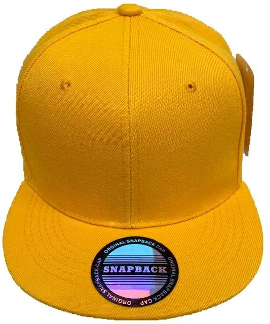24 Pieces Wholesale Snapback Baseball Cap/hat Yellow Color - Baseball Caps & Snap Backs