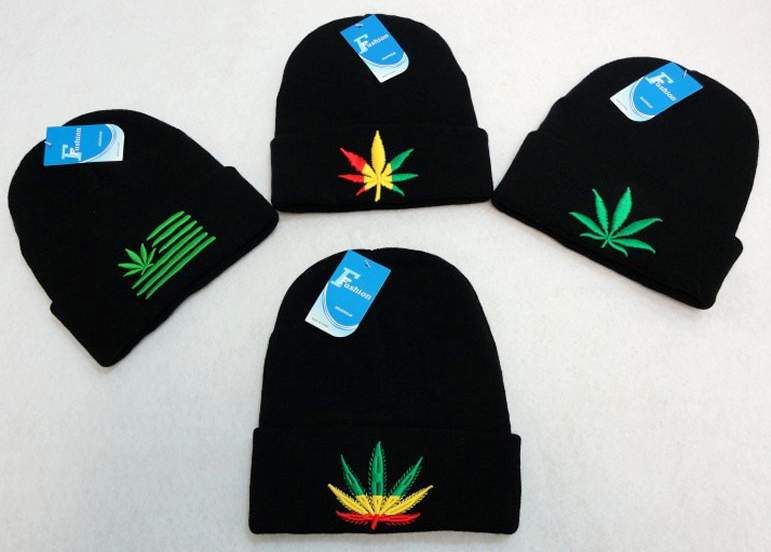 24 Pieces of Wholesale Marijuana Winter Hat