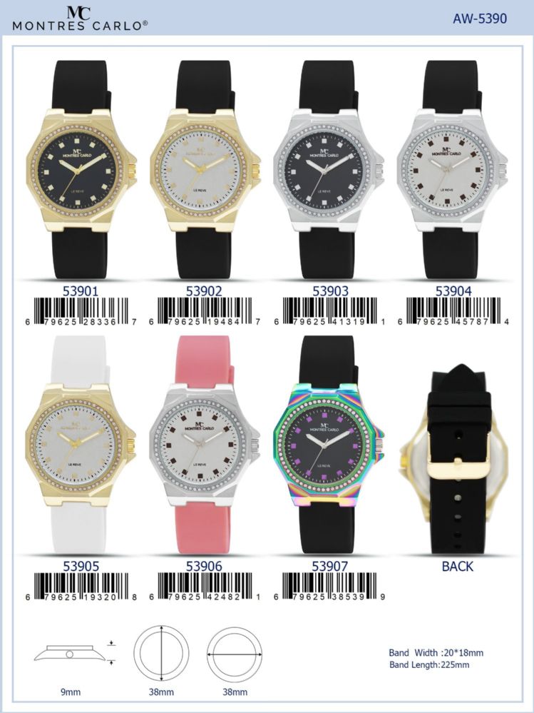 12 pieces Ladies Watch - 53905 assorted colors - Women's Watches