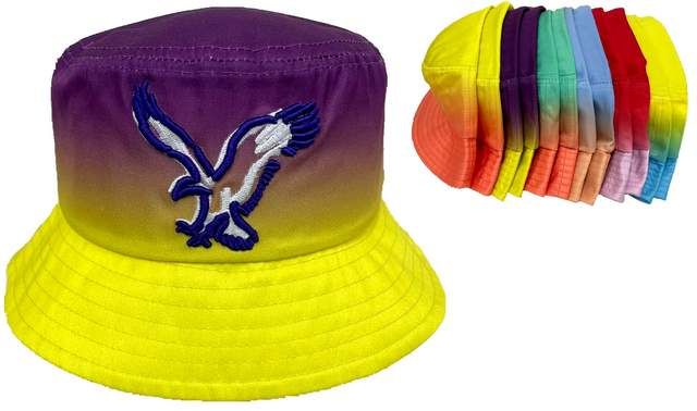 24 Pieces of Wholesale Tie Dye Bucket Hat With Eagle Design