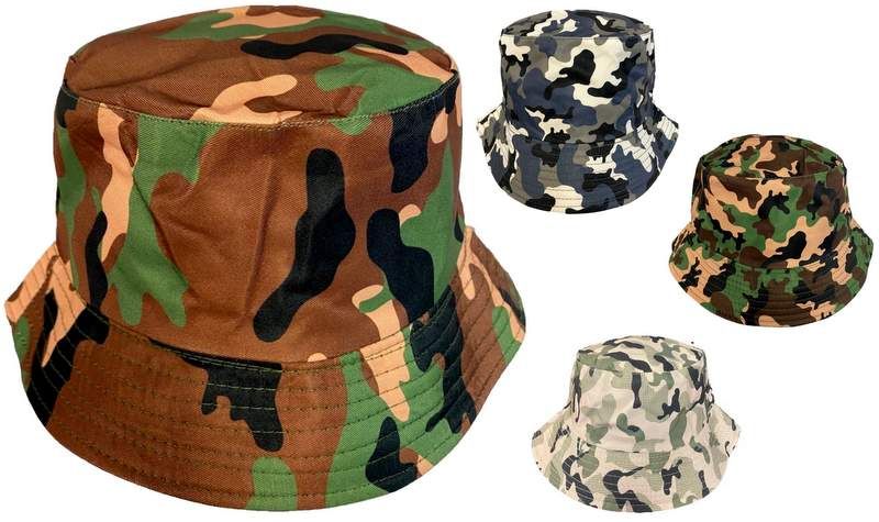 24 Pieces of Wholesale Camo Bucket Hat
