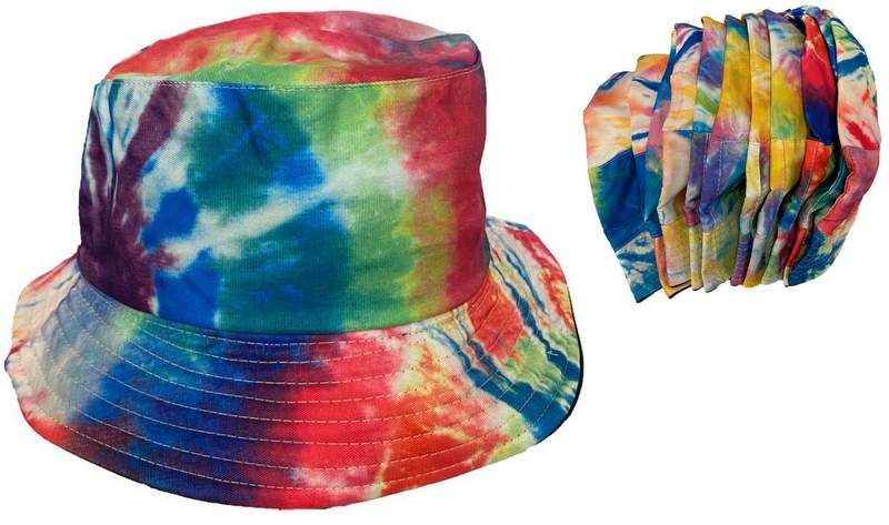 24 Pieces Wholesale Tie Dye Kids/children Bucket Hat - Bucket Hats