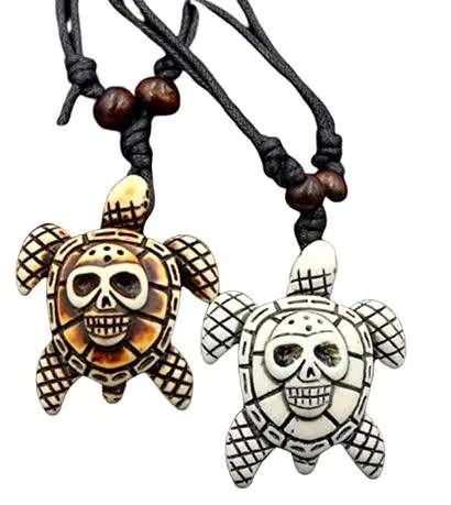 24 Pieces of Skull Head Turtle Necklace