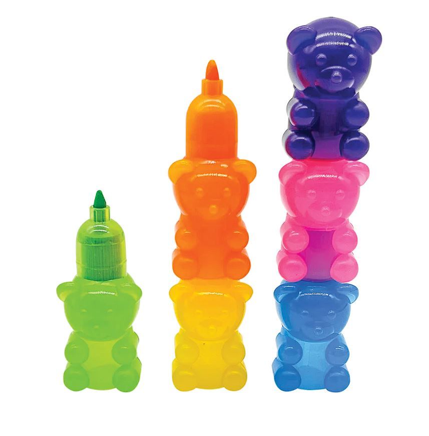 24 Pieces of Gummy Bear Stackable Highlighters