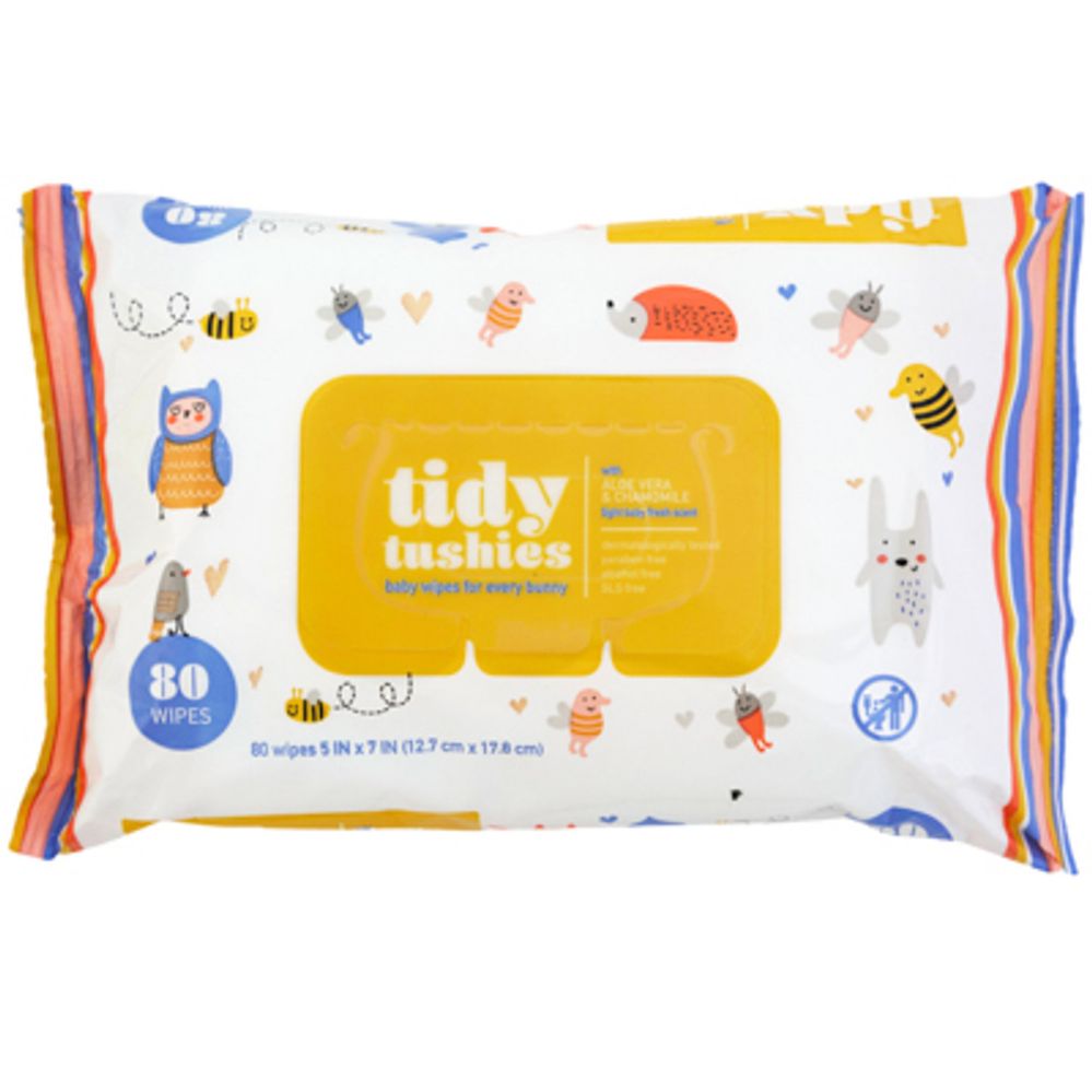 24 Wholesale Baby Wipes 80ct Tidy Tushies Expiry Date 10/2025 - WSD