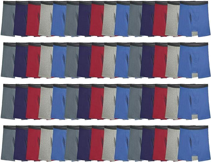 36 Pieces of Yacht And Smith Men's Cotton Boxer Briefs In Assorted Colors Assorted Sizes S-2xl