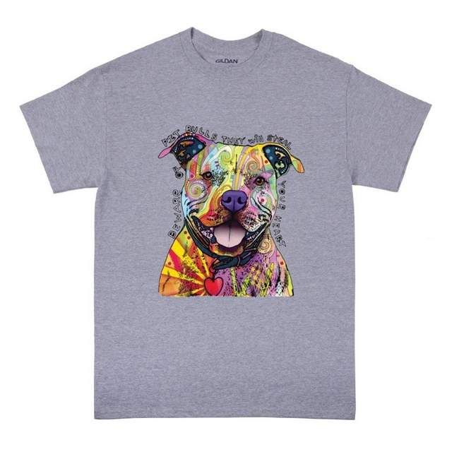 24 Pieces of Beware Of Pit Bulls T-Shirt Sports Gray Color