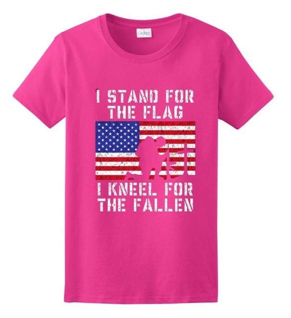24 Pieces of Kneel For The Fallen Pink Color T-Shirt