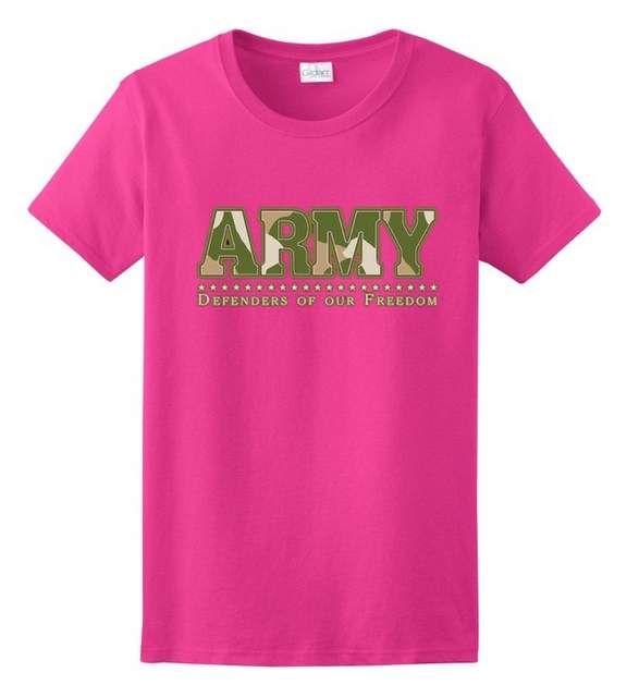 24 Pieces of Army Defenders T-Shirts Pink Color