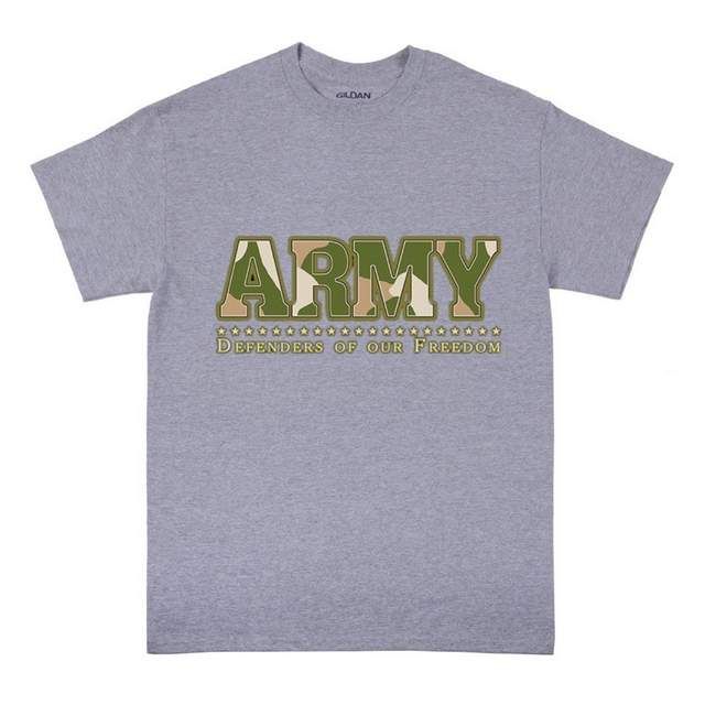 24 Pieces of Army Defenders T-Shirts Sports Gray Color