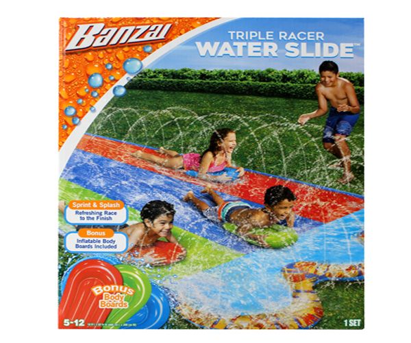 4 Pieces of Banazi 16' Triple Racer Water Slide