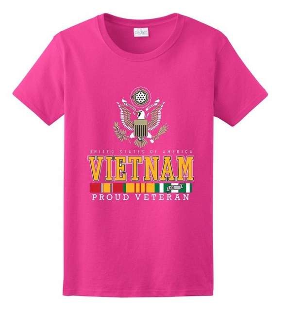 24 Pieces of Veteran Eagle - Vietnam T-Shirt Pink Color