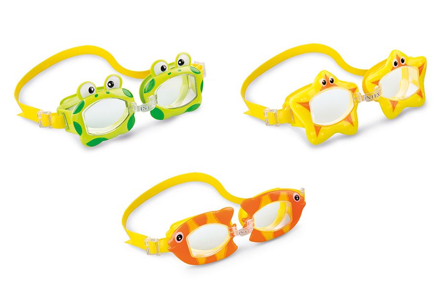 12 Pieces of Intex Goggles Play Animal Design 3 Asst Blister Card