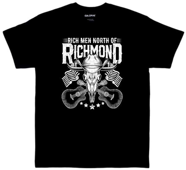 24 Pieces of Rich Men North Of Richmond Skull Black T-Shirts