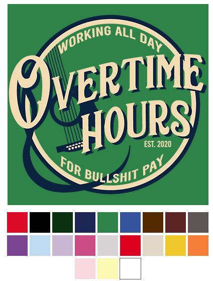 24 Pieces of Wholesale Transfer Overtime Hours Bullshit Pay