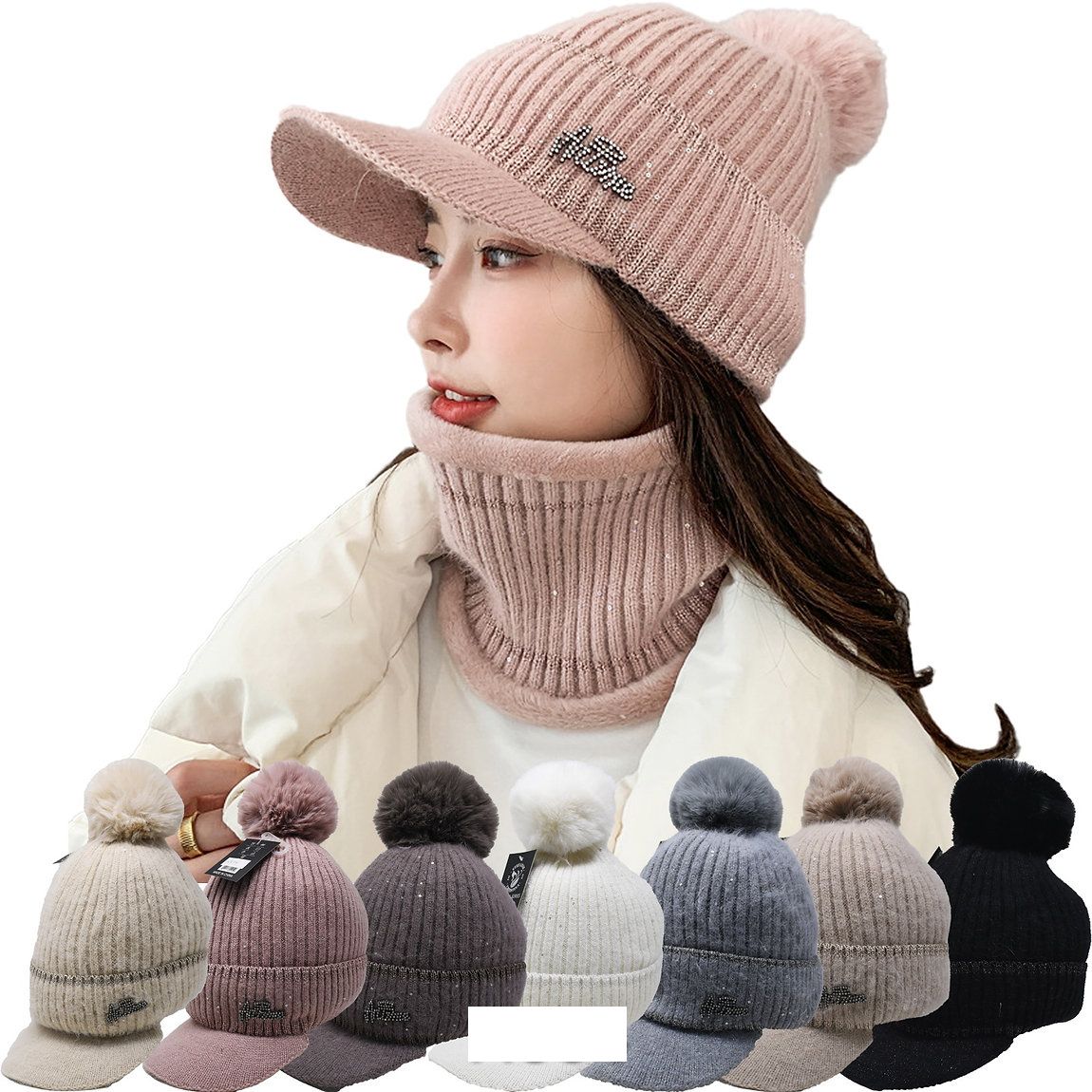 12 Pieces of Women's Winter Fashion Hats Fuzzy Style In Assorted Colors