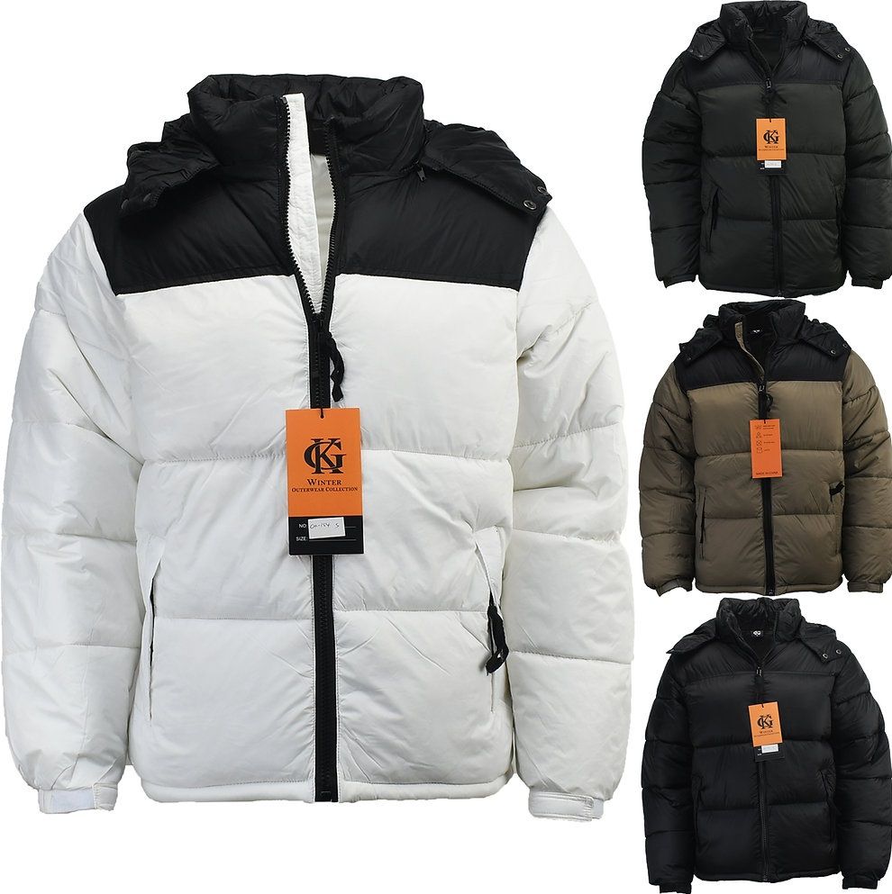 12 Pieces of Men's Heavy Puffer Two Tone Color