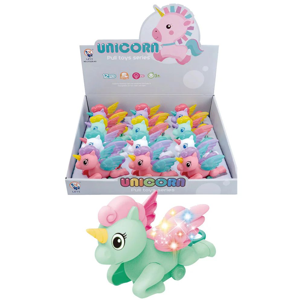48 Pieces of Pull Back Led Unicorn Toy
