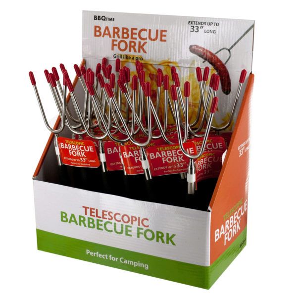 24 pieces of Telescopic Barbecue Fork Countertop Display