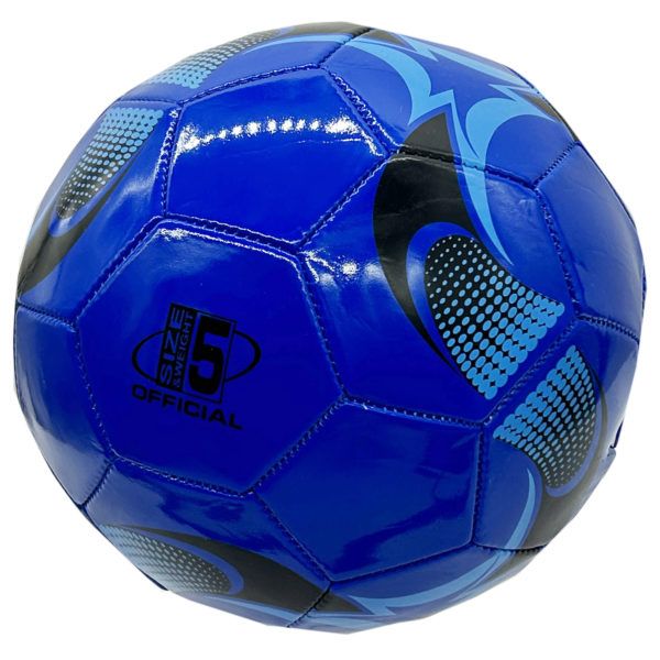 5 Pieces of Size 5 Blue And Black Soccer Ball
