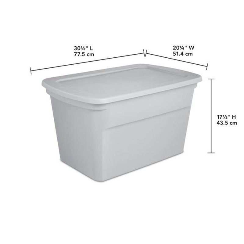 6 Wholesale 30 Gal Tote Cement Grey - WSD