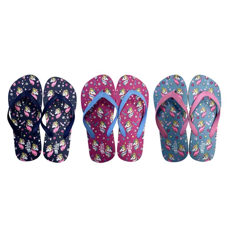 72 Pieces of GIRLS FLIP FLOPS 3 ASSORTED