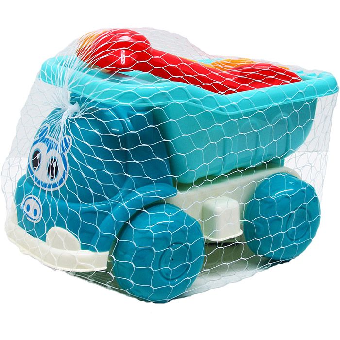12 pieces of 10" Beach Truck W/ 5pc Acss In Pegable Net Bag