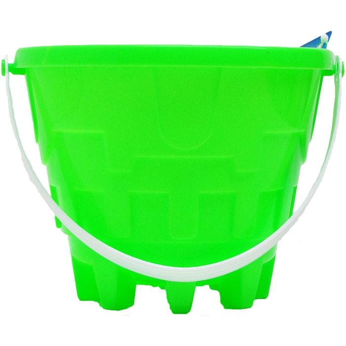 72 pieces of 6"d X 4.75"h Beach Toy Bucket W/ Handle, 2 Assrt Clrs