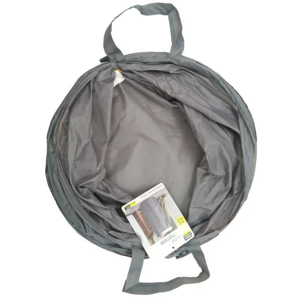 8 pieces of 15" X 25" Round PoP-Up Hamper In Gray      