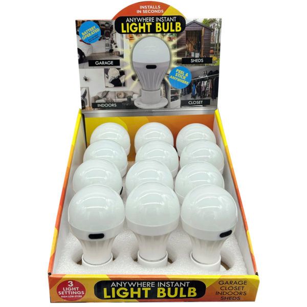 12 pieces of PusH-Button Stick On Led Light Bulb BatterY-Operated