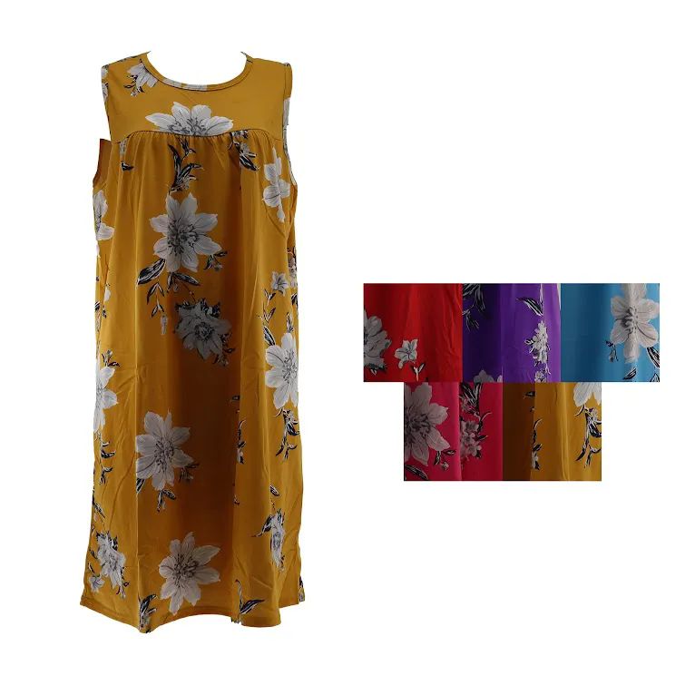 24 Pieces of Womens Floral Sleeveless Night Dress