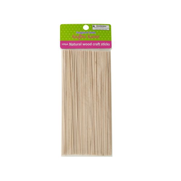 24 pieces of Skinny Natural Wood Craft Sticks