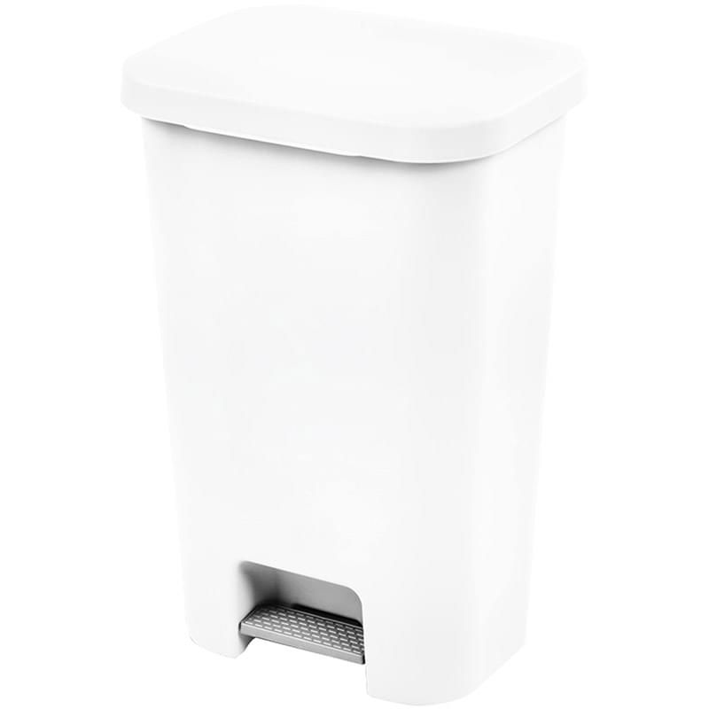 4 pieces of 11.9 Gallon Stepon Wstebaskt White -0